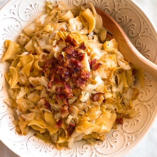 Fried Cabbage and Noodles - The Sweet Cucina