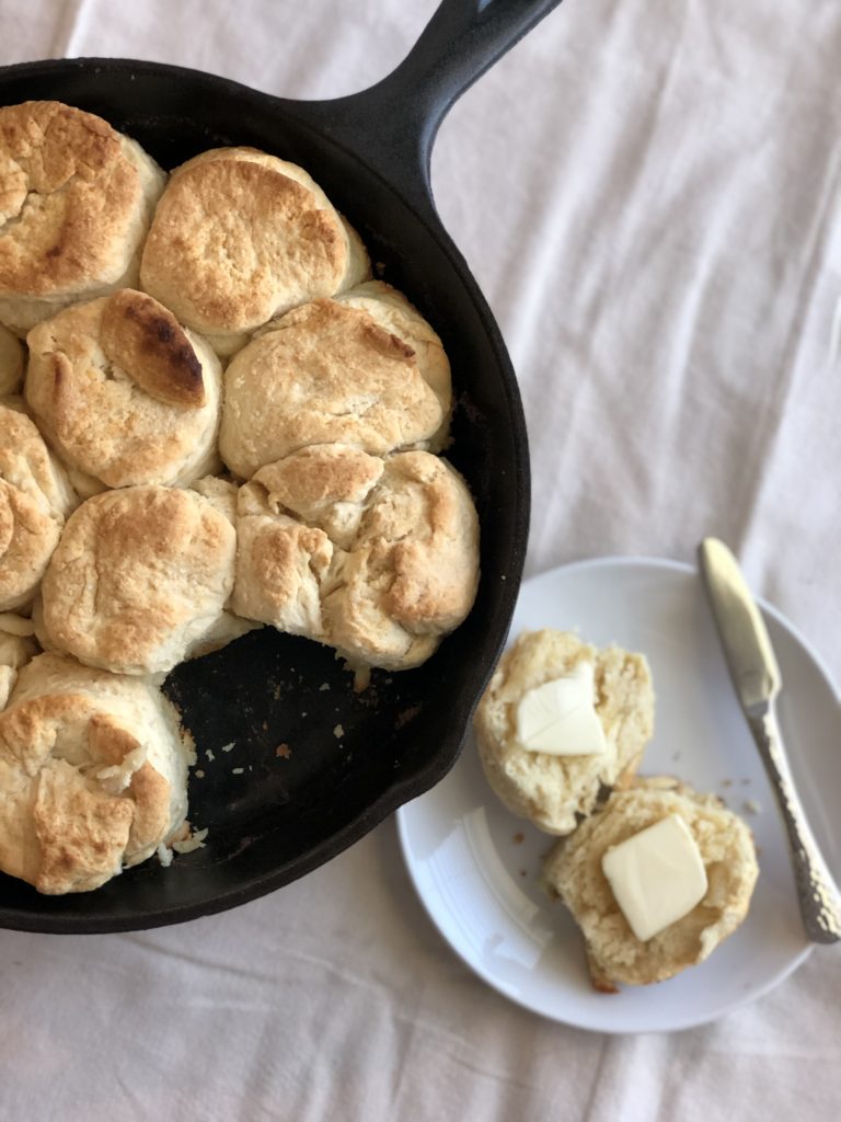 Cast Iron Buttermilk Biscuits - The Toasty Kitchen
