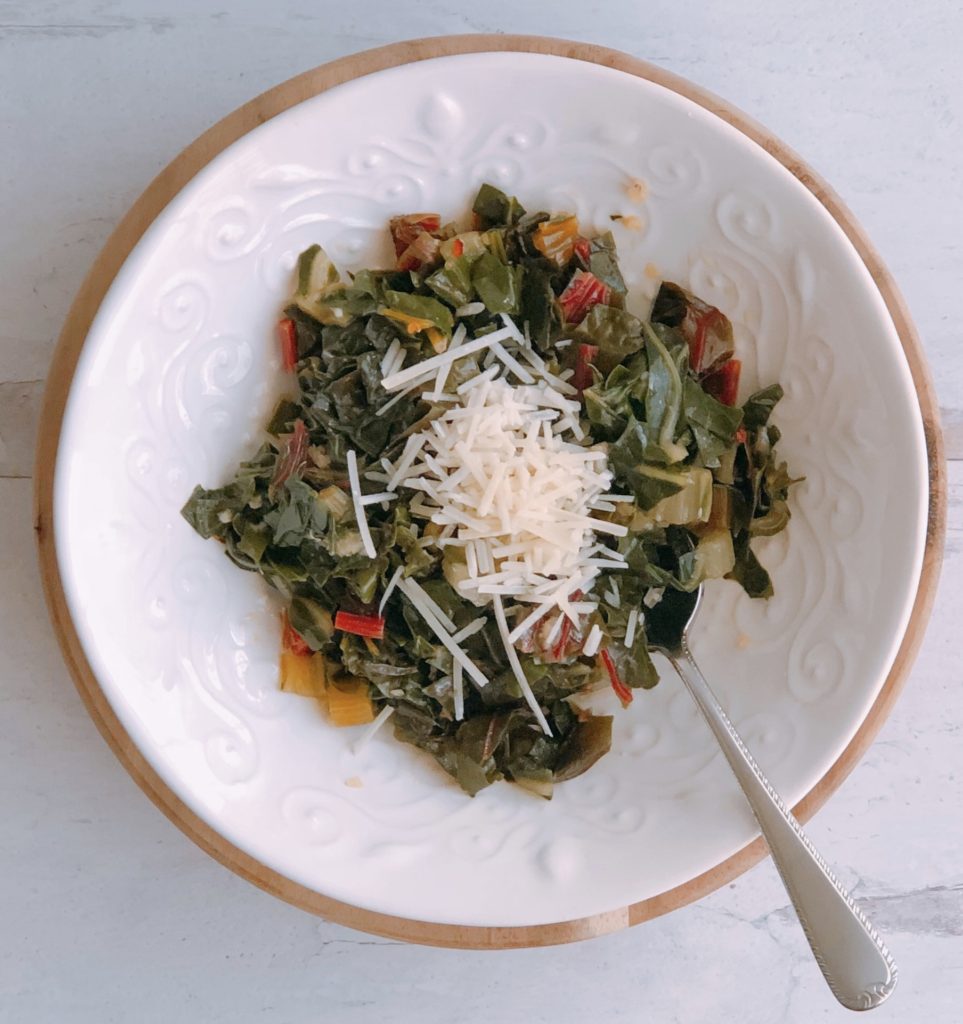 Garlic Parmesan Swiss Chard