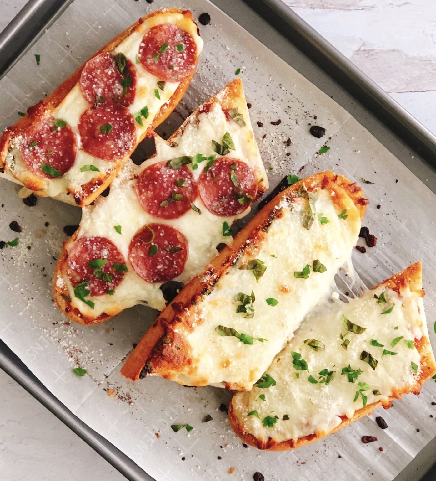 French Bread Pizza - The Sweet Cucina