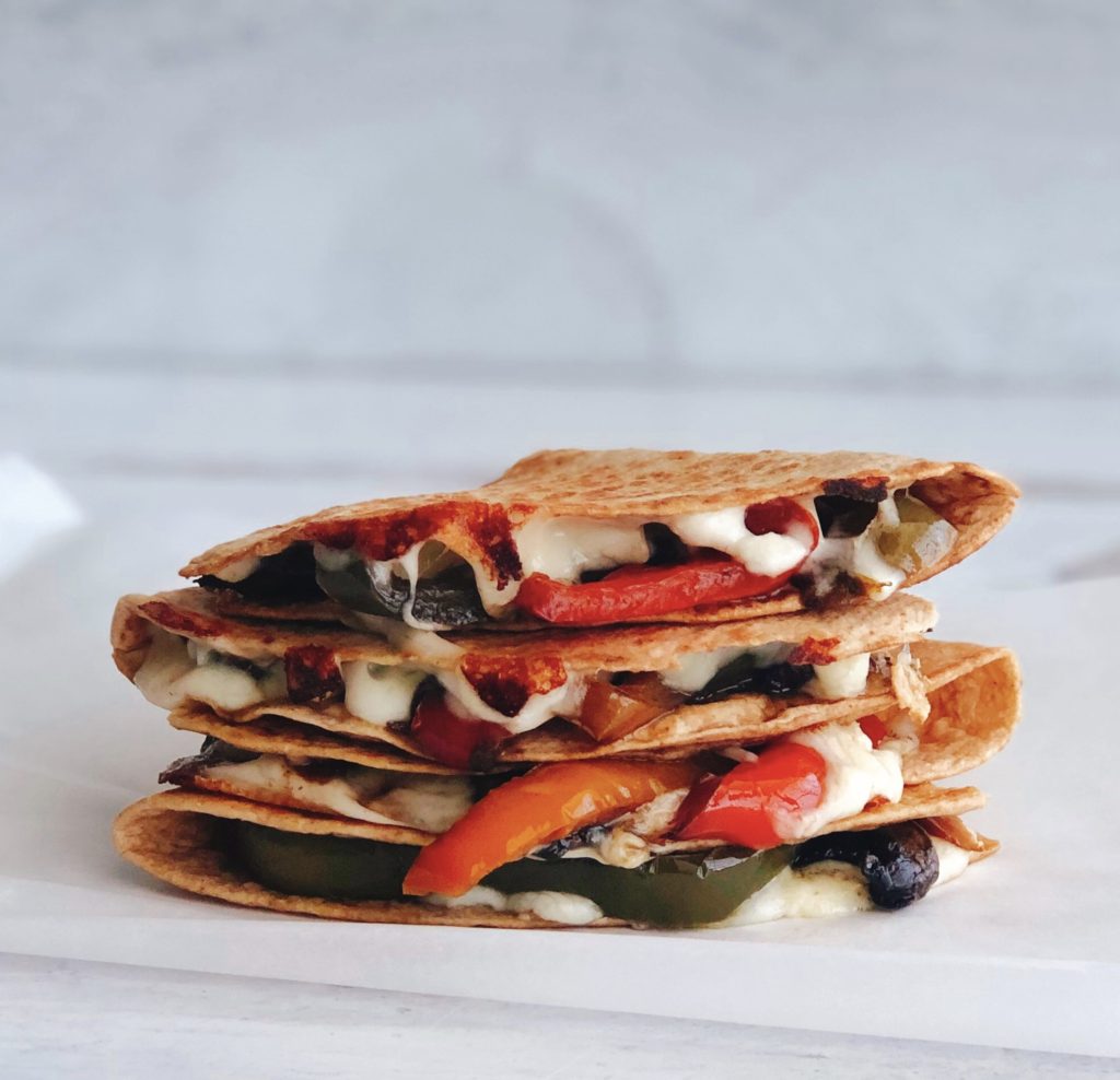 Vegetable Fajita Quesadillas