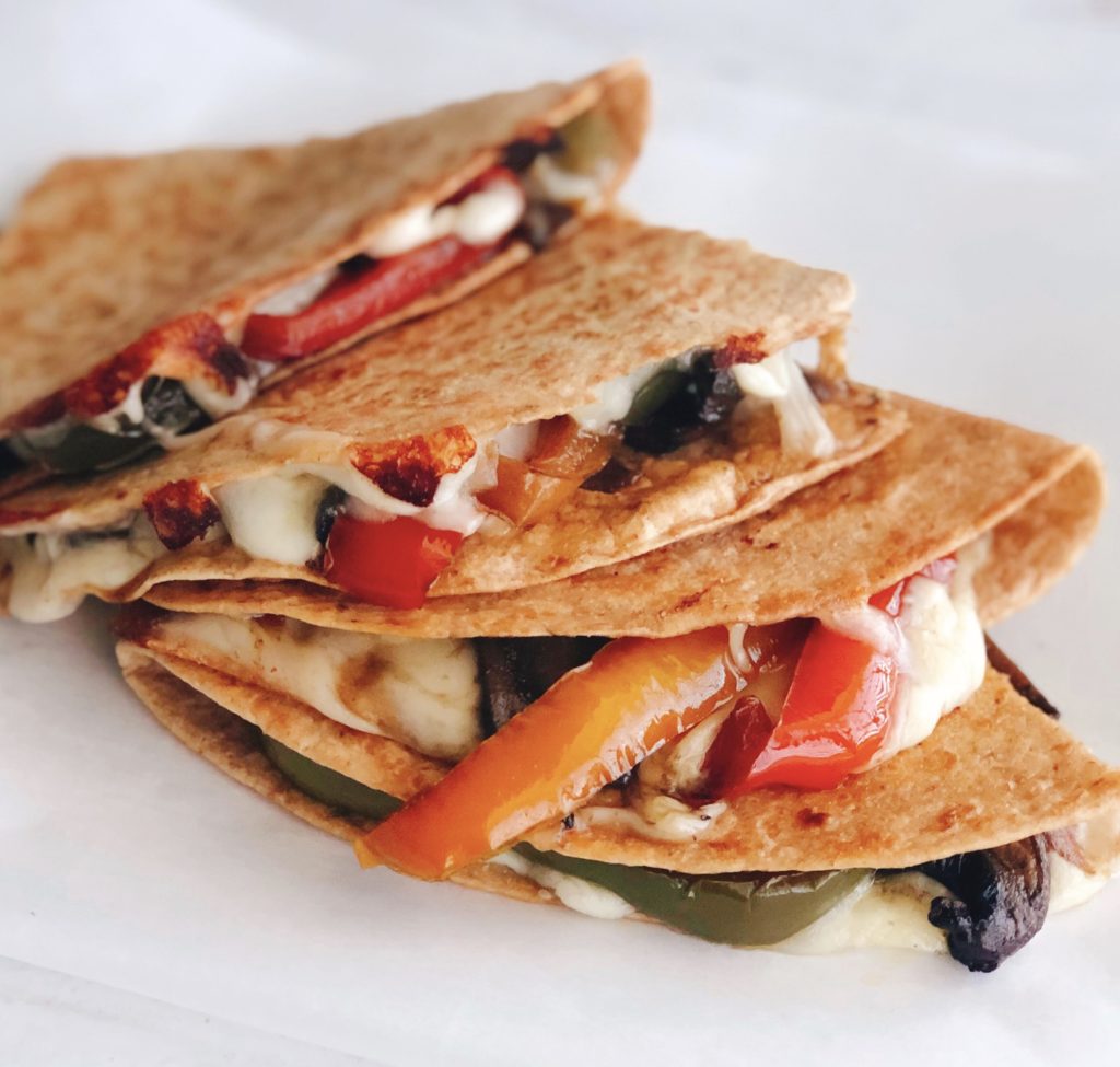 Vegetable Fajita Quesadillas