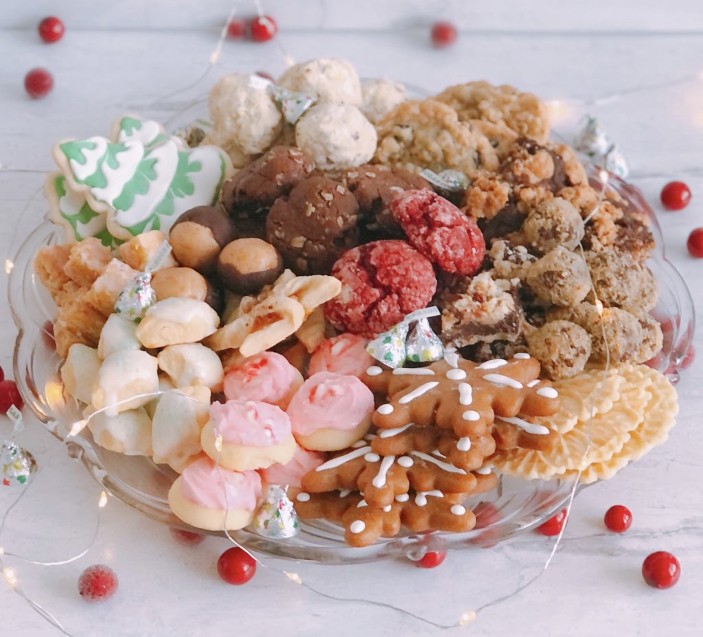 Christmas Cookie Round Up on a platter