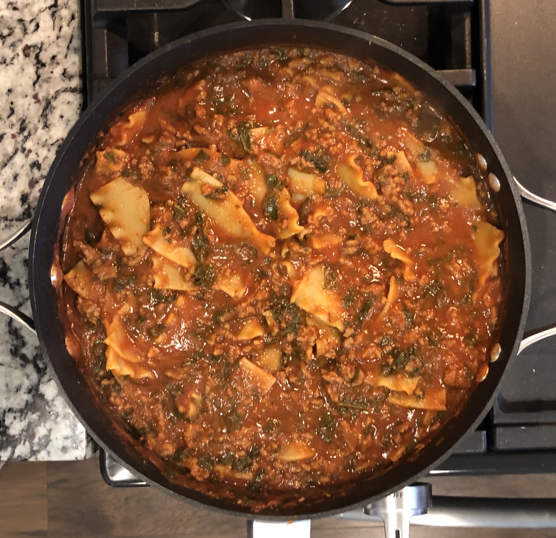 One Pot Skillet Lasagna - The Sweet Cucina