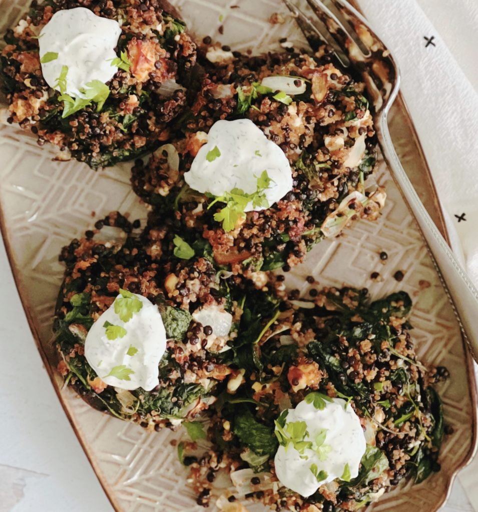 Quinoa Stuffed Portobello Mushrooms