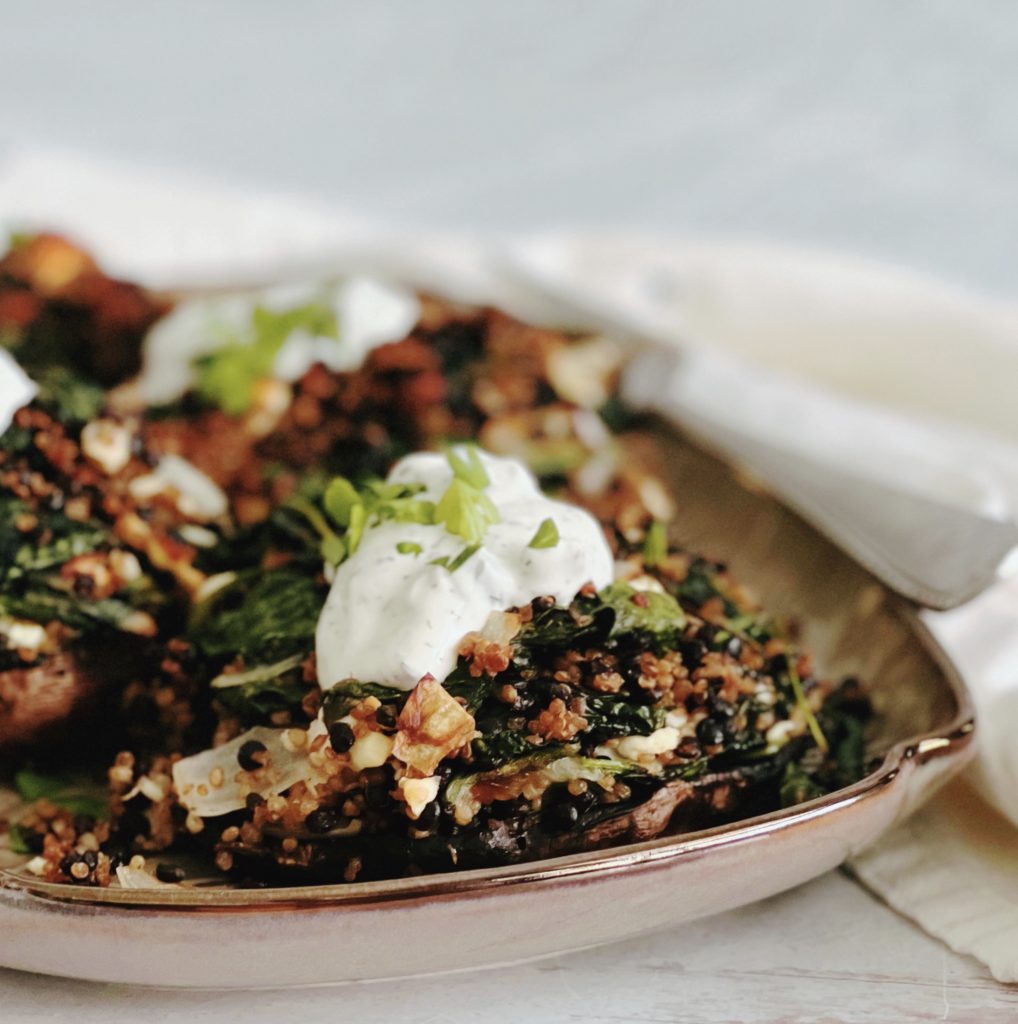 Quinoa Stuffed Portobello Mushrooms