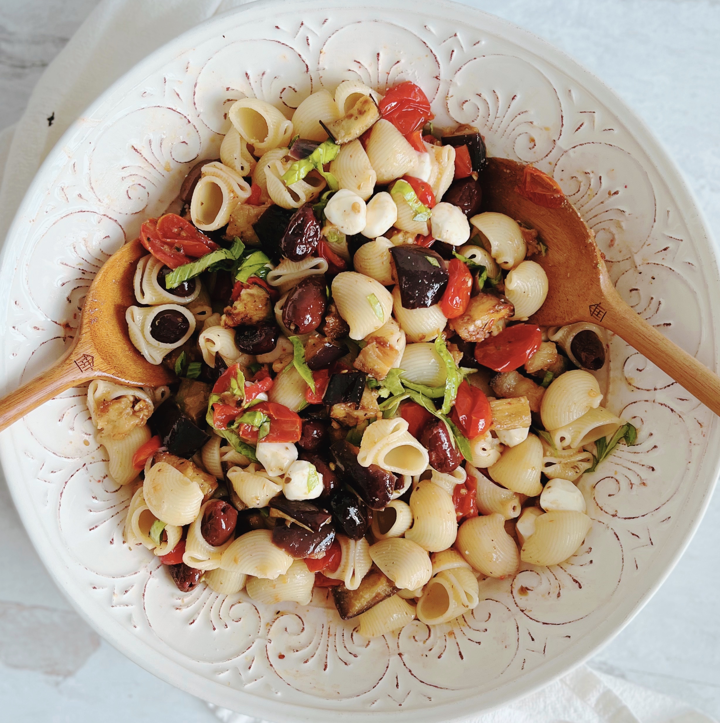 Roasted Eggplant and Tomato Pasta