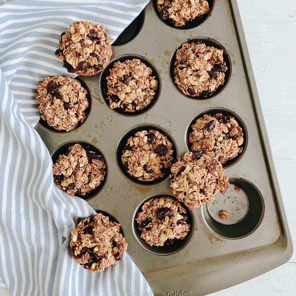 Baked Cranberry Oatmeal Muffins